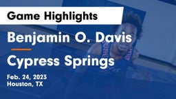 Benjamin O. Davis  vs Cypress Springs  Game Highlights - Feb. 24, 2023