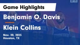 Benjamin O. Davis  vs Klein Collins  Game Highlights - Nov. 20, 2023