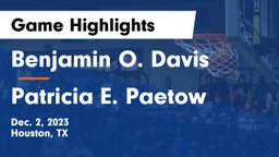 Benjamin O. Davis  vs Patricia E. Paetow  Game Highlights - Dec. 2, 2023