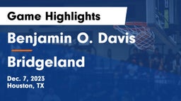 Benjamin O. Davis  vs Bridgeland  Game Highlights - Dec. 7, 2023