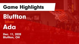 Bluffton  vs Ada  Game Highlights - Dec. 11, 2020