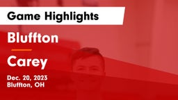 Bluffton  vs Carey  Game Highlights - Dec. 20, 2023