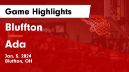 Bluffton  vs Ada  Game Highlights - Jan. 5, 2024