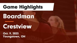 Boardman  vs Crestview  Game Highlights - Oct. 9, 2023