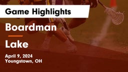 Boardman  vs Lake  Game Highlights - April 9, 2024