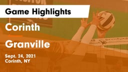 Corinth  vs Granville  Game Highlights - Sept. 24, 2021