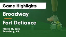 Broadway  vs Fort Defiance Game Highlights - March 13, 2023