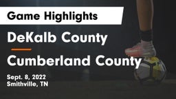 DeKalb County  vs Cumberland County Game Highlights - Sept. 8, 2022