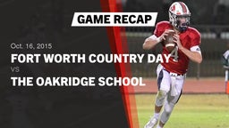 Recap: Fort Worth Country Day  vs. The Oakridge School 2015