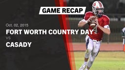 Recap: Fort Worth Country Day  vs. Casady  2015