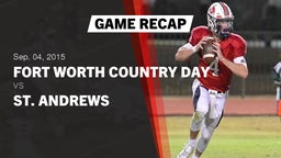 Recap: Fort Worth Country Day  vs. St. Andrews  2015