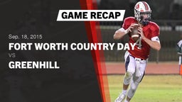 Recap: Fort Worth Country Day  vs. Greenhill  2015