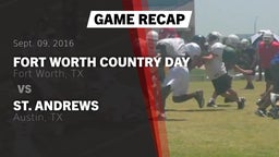 Recap: Fort Worth Country Day  vs. St. Andrews  2016