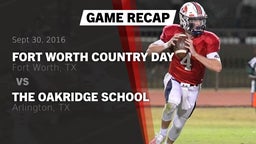 Recap: Fort Worth Country Day  vs. The Oakridge School 2016