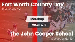 Matchup: Fort Worth Country vs. The John Cooper School 2016