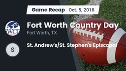 Recap: Fort Worth Country Day  vs. St. Andrew's/St. Stephen's Episcopal 2018