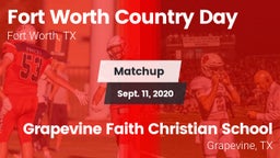 Matchup: Fort Worth Country vs. Grapevine Faith Christian School 2020
