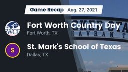 Recap: Fort Worth Country Day  vs. St. Mark's School of Texas 2021
