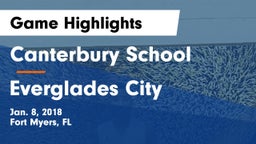 Canterbury School vs Everglades City Game Highlights - Jan. 8, 2018