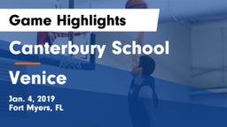 Canterbury School vs Venice  Game Highlights - Jan. 4, 2019