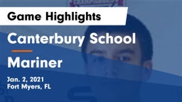 Canterbury School vs Mariner  Game Highlights - Jan. 2, 2021