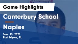 Canterbury School vs Naples  Game Highlights - Jan. 13, 2021