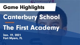 Canterbury School vs The First Academy Game Highlights - Jan. 19, 2021