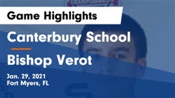 Canterbury School vs Bishop Verot  Game Highlights - Jan. 29, 2021
