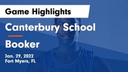 Canterbury School vs Booker  Game Highlights - Jan. 29, 2022