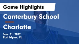 Canterbury School vs Charlotte  Game Highlights - Jan. 31, 2022