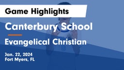 Canterbury School vs Evangelical Christian  Game Highlights - Jan. 22, 2024