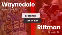 Matchup: Waynedale High vs. Rittman  2017