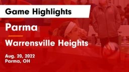 Parma  vs Warrensville Heights  Game Highlights - Aug. 20, 2022