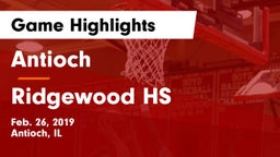 Antioch  vs Ridgewood HS Game Highlights - Feb. 26, 2019