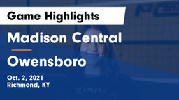 Madison Central  vs Owensboro  Game Highlights - Oct. 2, 2021
