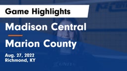 Madison Central  vs Marion County  Game Highlights - Aug. 27, 2022