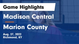 Madison Central  vs Marion County  Game Highlights - Aug. 27, 2022