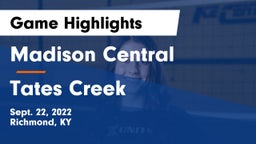 Madison Central  vs Tates Creek  Game Highlights - Sept. 22, 2022