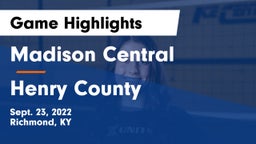 Madison Central  vs Henry County  Game Highlights - Sept. 23, 2022