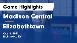 Madison Central  vs Elizabethtown  Game Highlights - Oct. 1, 2022