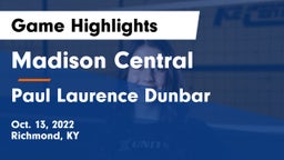 Madison Central  vs Paul Laurence Dunbar  Game Highlights - Oct. 13, 2022