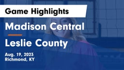 Madison Central  vs Leslie County  Game Highlights - Aug. 19, 2023