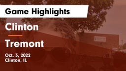 Clinton  vs Tremont  Game Highlights - Oct. 3, 2022