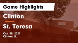 Clinton  vs St. Teresa  Game Highlights - Oct. 20, 2022