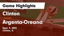 Clinton  vs Argenta-Oreana  Game Highlights - Sept. 9, 2023