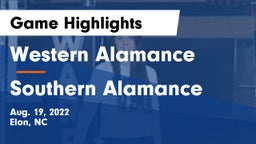 Western Alamance  vs Southern Alamance  Game Highlights - Aug. 19, 2022