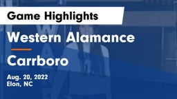 Western Alamance  vs Carrboro  Game Highlights - Aug. 20, 2022