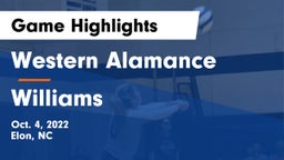 Western Alamance  vs Williams  Game Highlights - Oct. 4, 2022