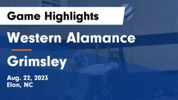 Western Alamance  vs Grimsley Game Highlights - Aug. 22, 2023