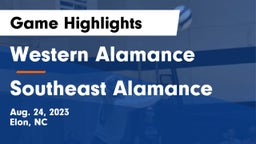 Western Alamance  vs Southeast Alamance  Game Highlights - Aug. 24, 2023